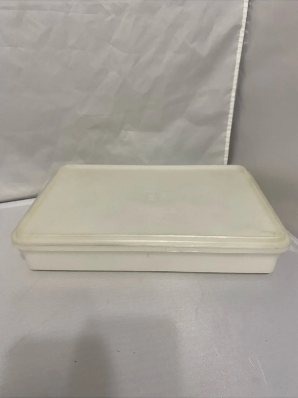 Tupperware White Rectangular Food Storage Container with Lid